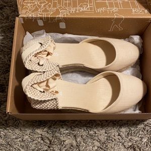 SOLUDOS 4” tall wedge color blush